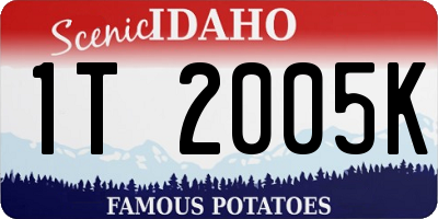 ID license plate 1T2005K