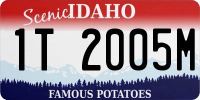 ID license plate 1T2005M