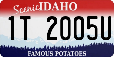 ID license plate 1T2005U