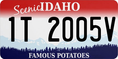 ID license plate 1T2005V