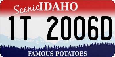 ID license plate 1T2006D