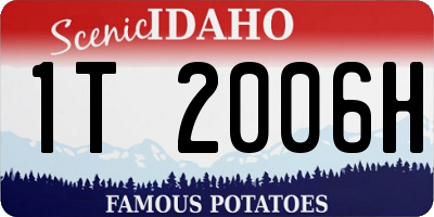 ID license plate 1T2006H