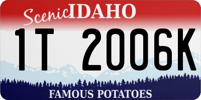 ID license plate 1T2006K