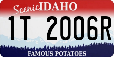 ID license plate 1T2006R