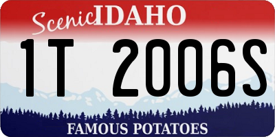 ID license plate 1T2006S