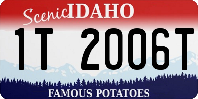 ID license plate 1T2006T