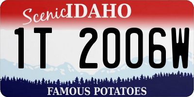 ID license plate 1T2006W