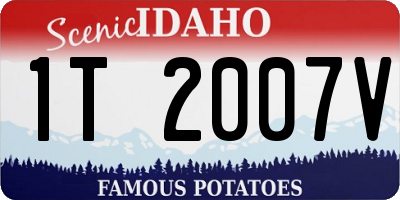ID license plate 1T2007V