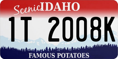 ID license plate 1T2008K