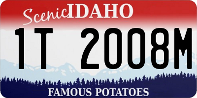 ID license plate 1T2008M
