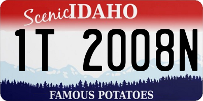 ID license plate 1T2008N