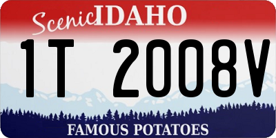 ID license plate 1T2008V
