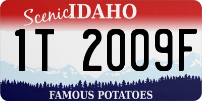 ID license plate 1T2009F