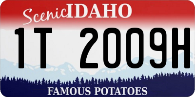 ID license plate 1T2009H