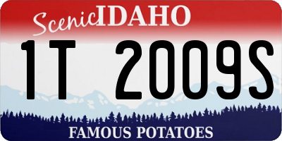 ID license plate 1T2009S