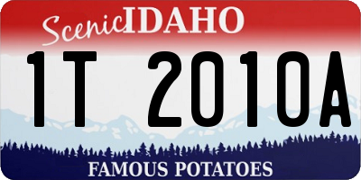 ID license plate 1T2010A