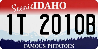 ID license plate 1T2010B