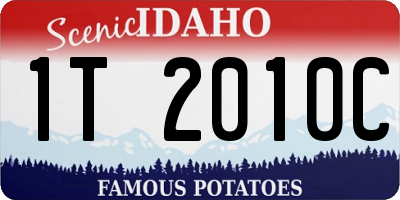 ID license plate 1T2010C