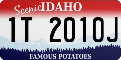 ID license plate 1T2010J