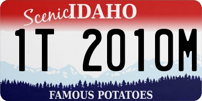 ID license plate 1T2010M