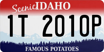 ID license plate 1T2010P