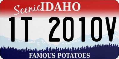 ID license plate 1T2010V