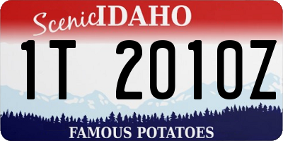 ID license plate 1T2010Z