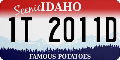 ID license plate 1T2011D