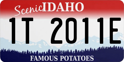 ID license plate 1T2011E