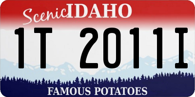 ID license plate 1T2011I