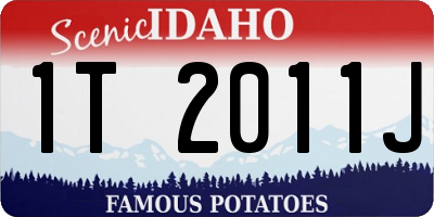ID license plate 1T2011J