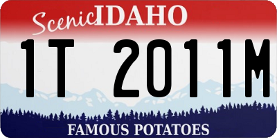 ID license plate 1T2011M