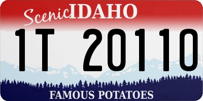 ID license plate 1T2011O