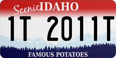 ID license plate 1T2011T