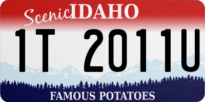 ID license plate 1T2011U