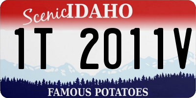 ID license plate 1T2011V