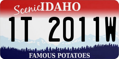 ID license plate 1T2011W