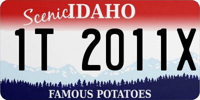 ID license plate 1T2011X