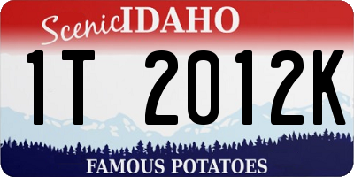 ID license plate 1T2012K