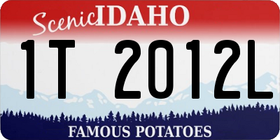 ID license plate 1T2012L