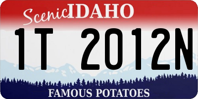 ID license plate 1T2012N