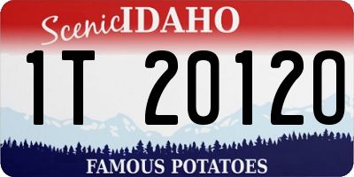 ID license plate 1T2012O
