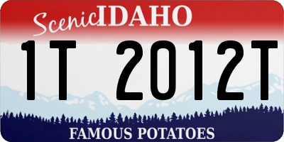ID license plate 1T2012T