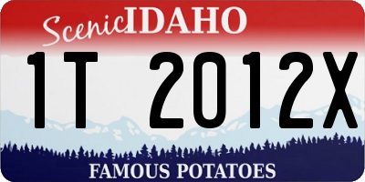 ID license plate 1T2012X