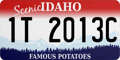 ID license plate 1T2013C