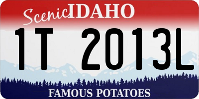 ID license plate 1T2013L