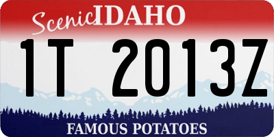 ID license plate 1T2013Z