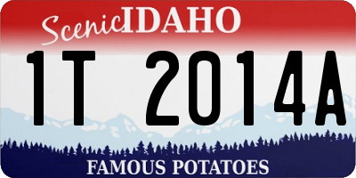 ID license plate 1T2014A