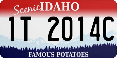 ID license plate 1T2014C