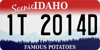 ID license plate 1T2014D